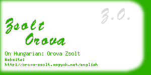 zsolt orova business card